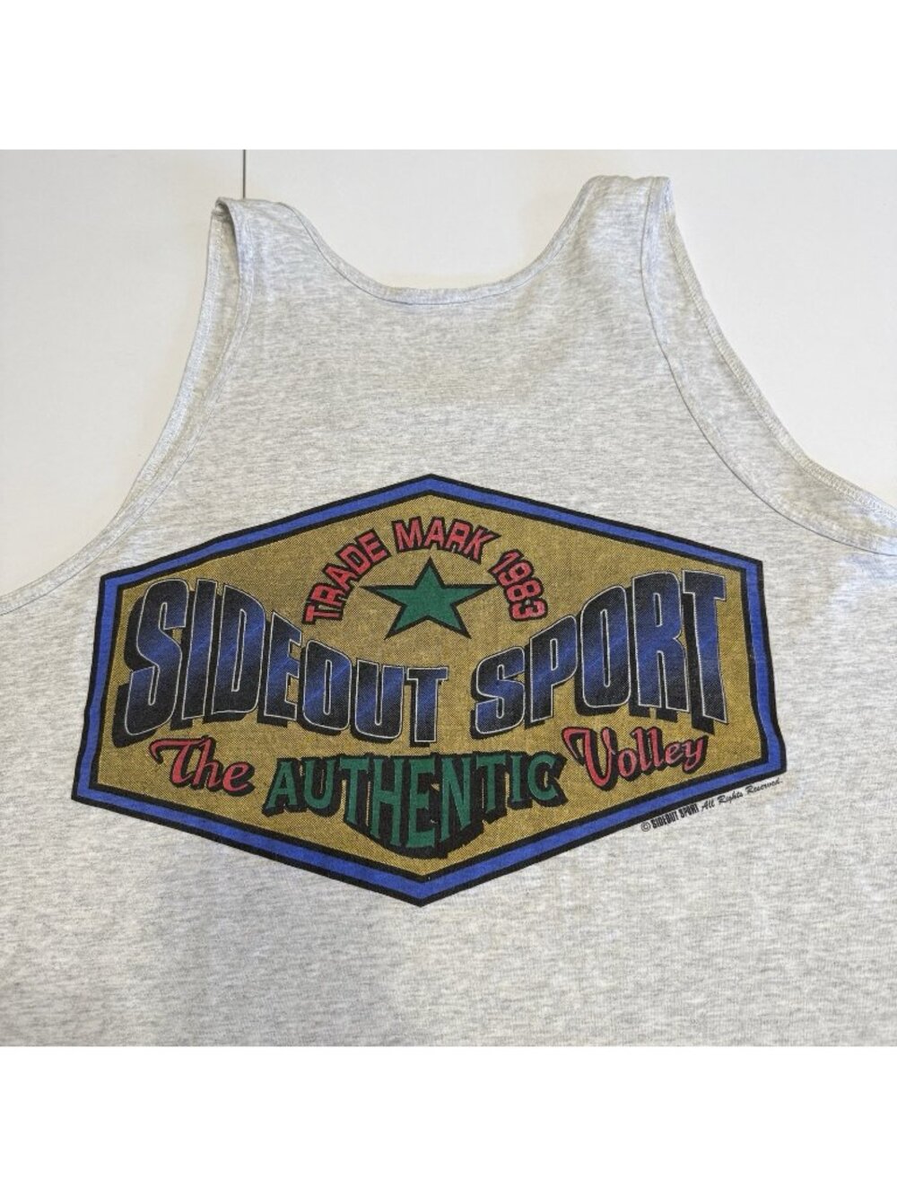 Vintage 90s Sideout Sport Tank Top T Shirt Mens XL Gray Surf Beach Wear